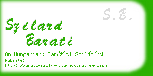 szilard barati business card